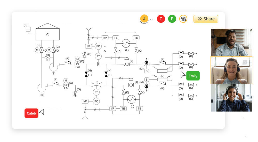 Collaborate on Piping Diagrams