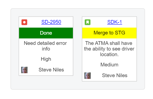 Jira cards