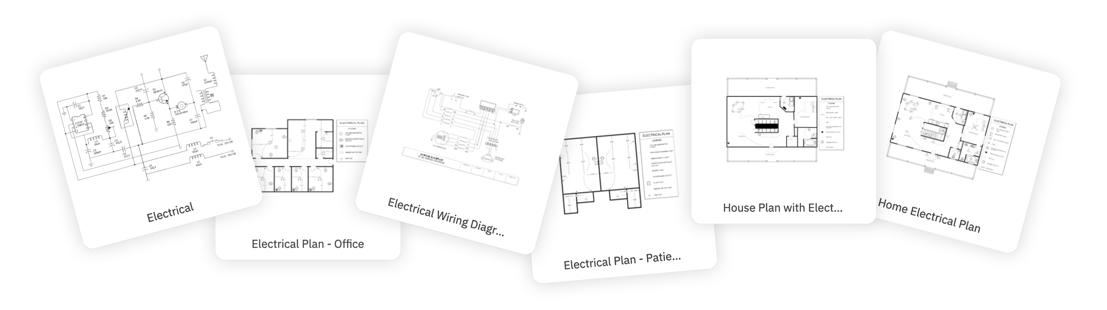 Arrangement of electrical plan templates