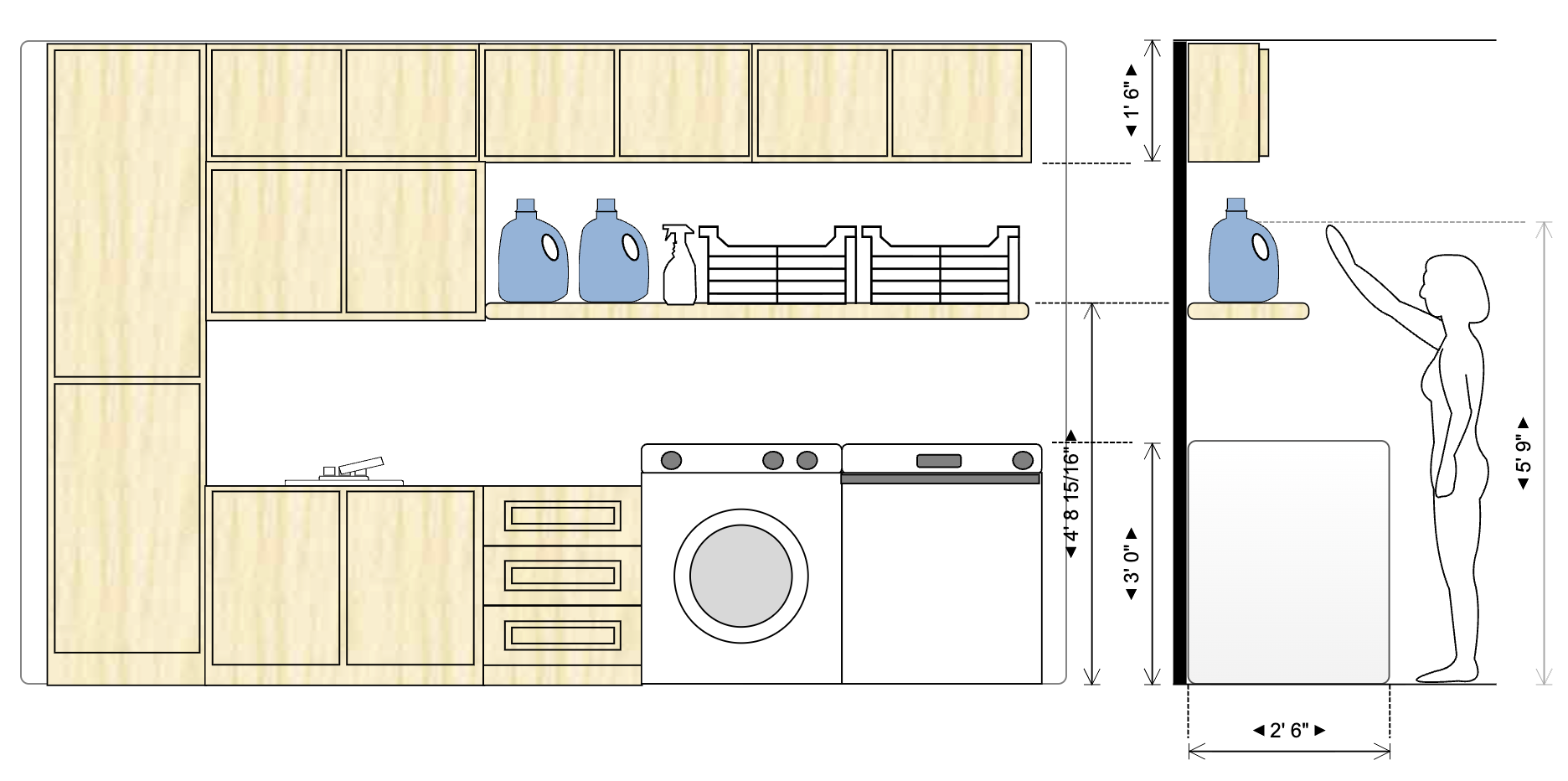 Mud room elevation drawing
