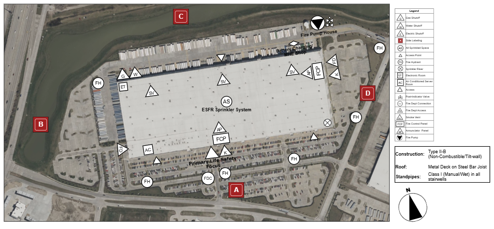 Example Image: Warehouse Fire Pre-Plan