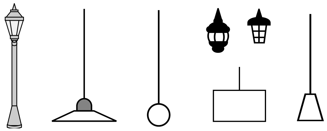 Elevation lighting symbols