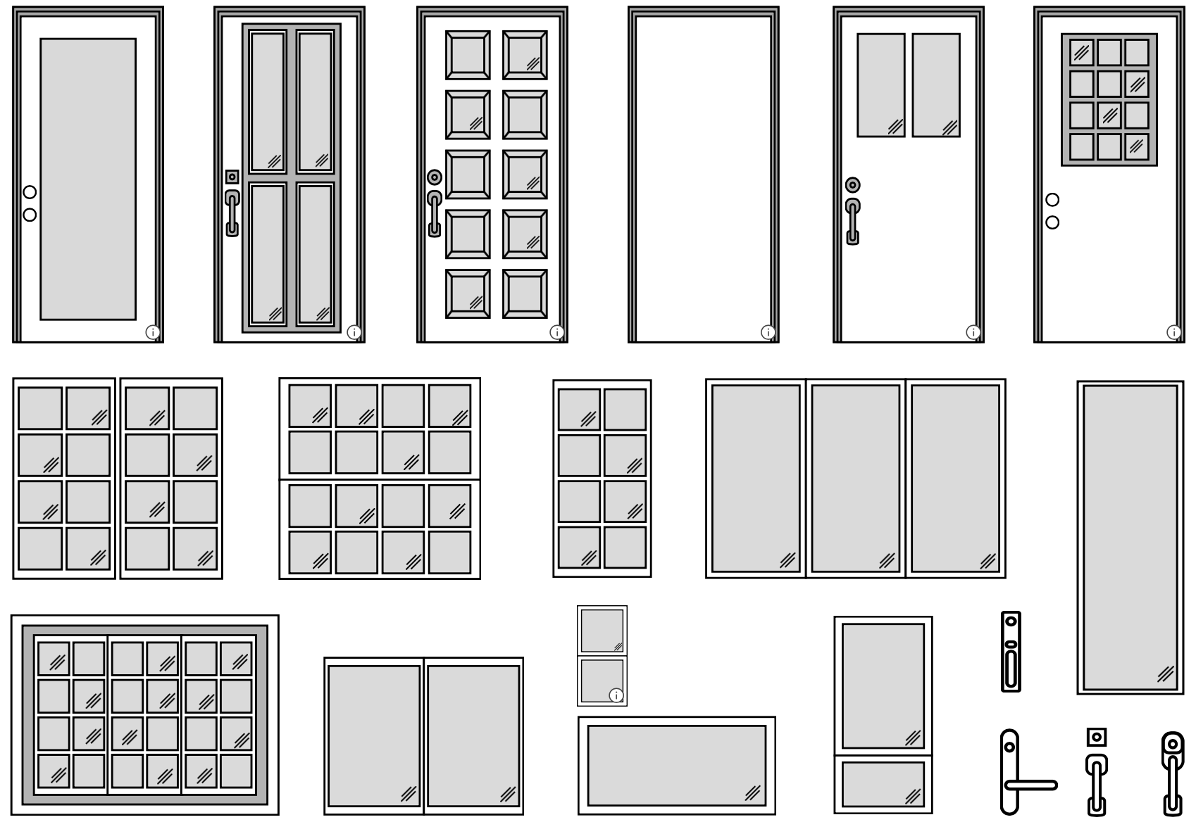door and cabinet symbols