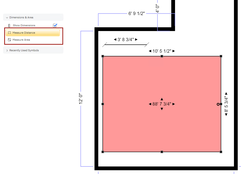 Measure dimensions