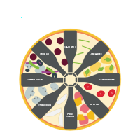 Wine and Pizza Infographic Template