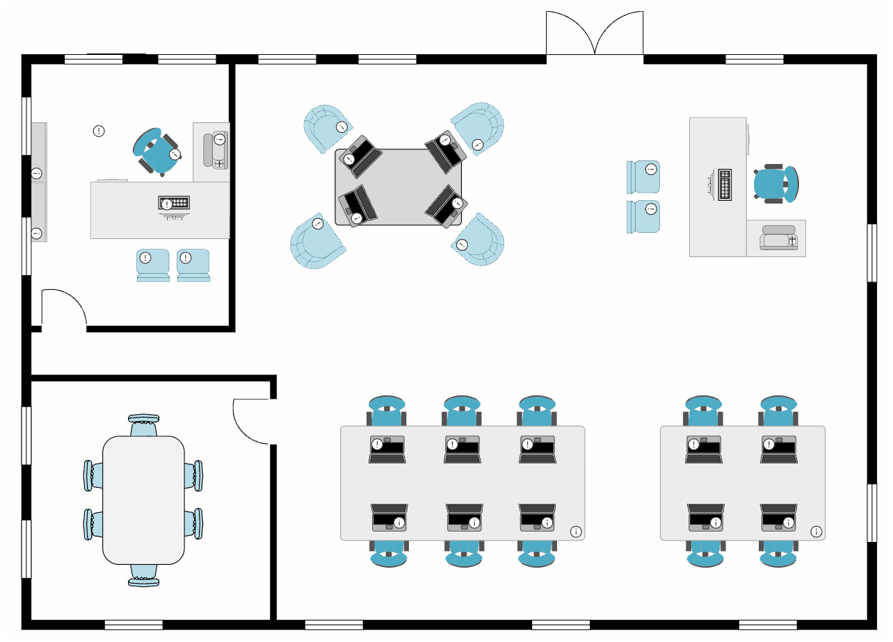 Open office layout