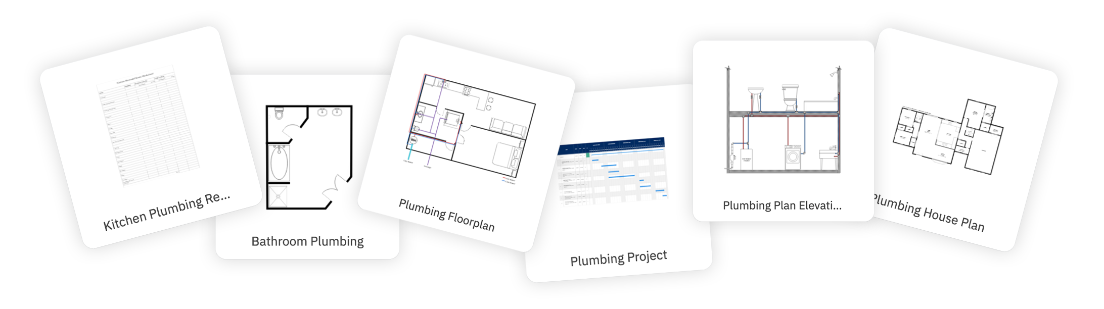 Arrangement of plumbing drawing templates
