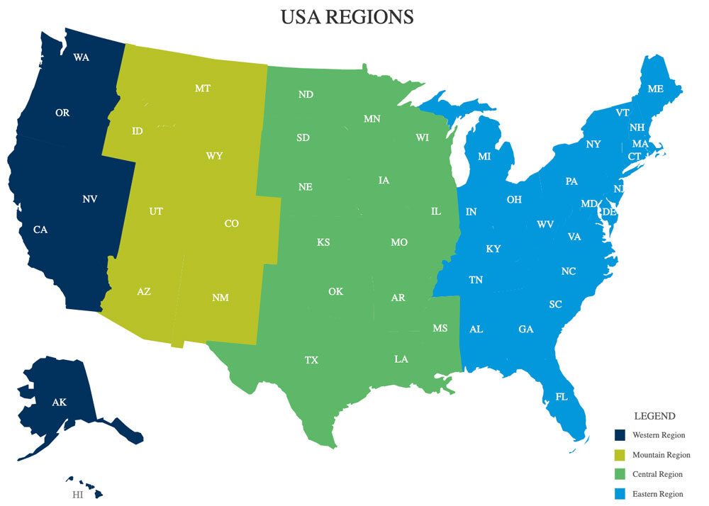 Sales territory map