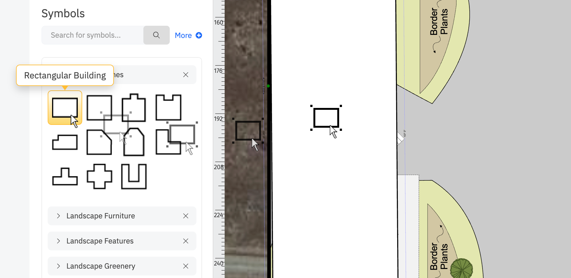 Dragging symbol into work area