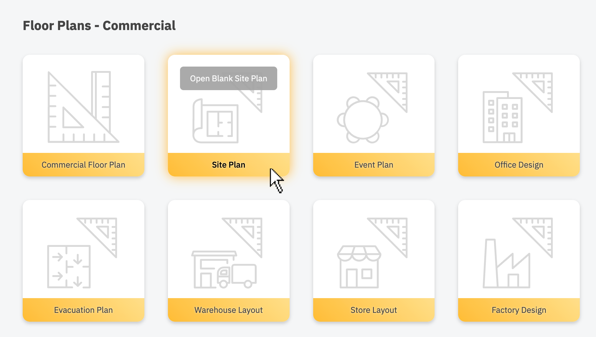 Smartdraw dashboard site plan template