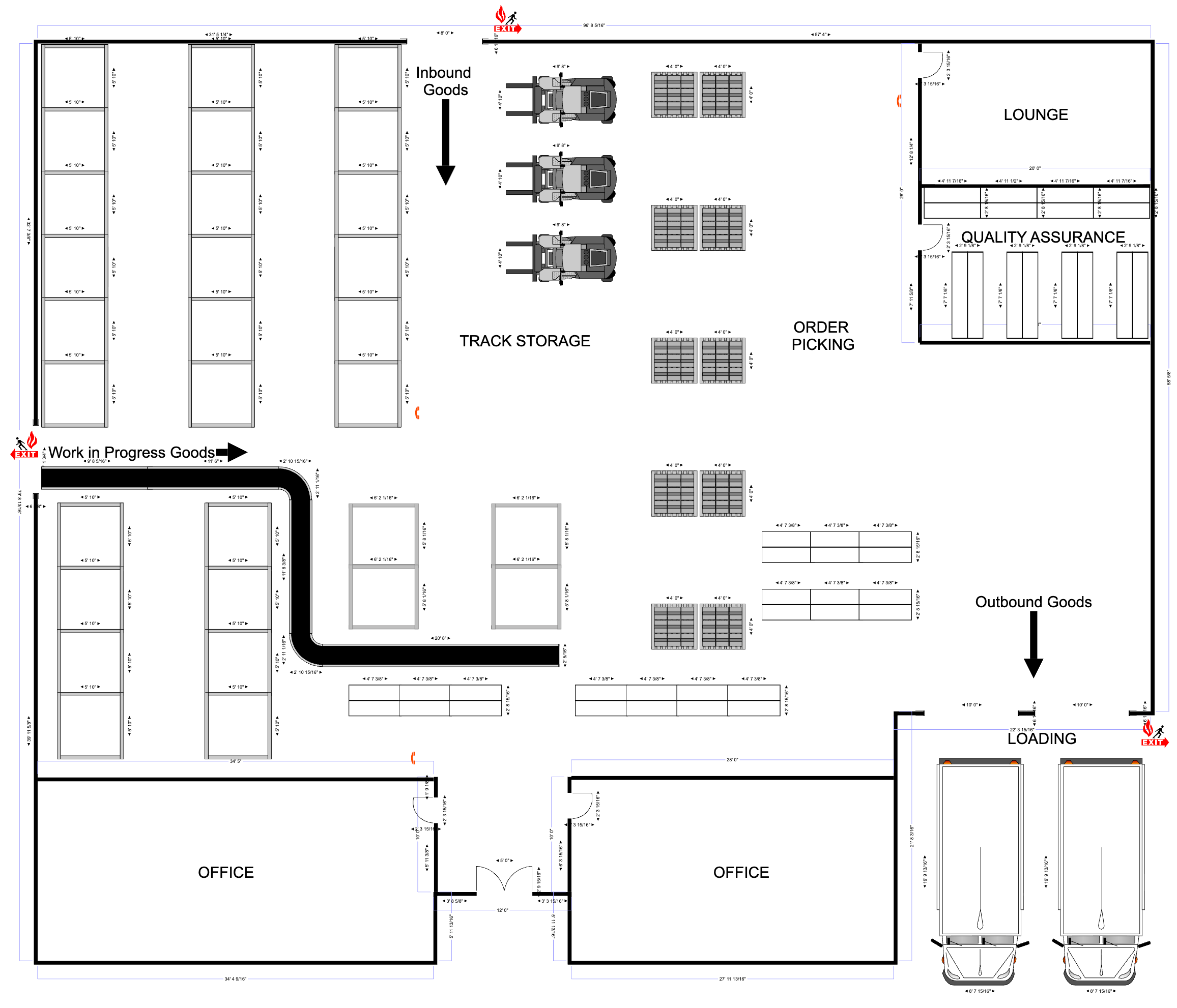Warehouse layout plan