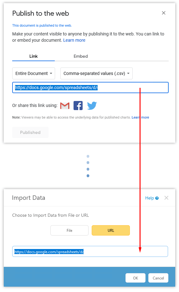 Linking to Google Sheets for Shape Data