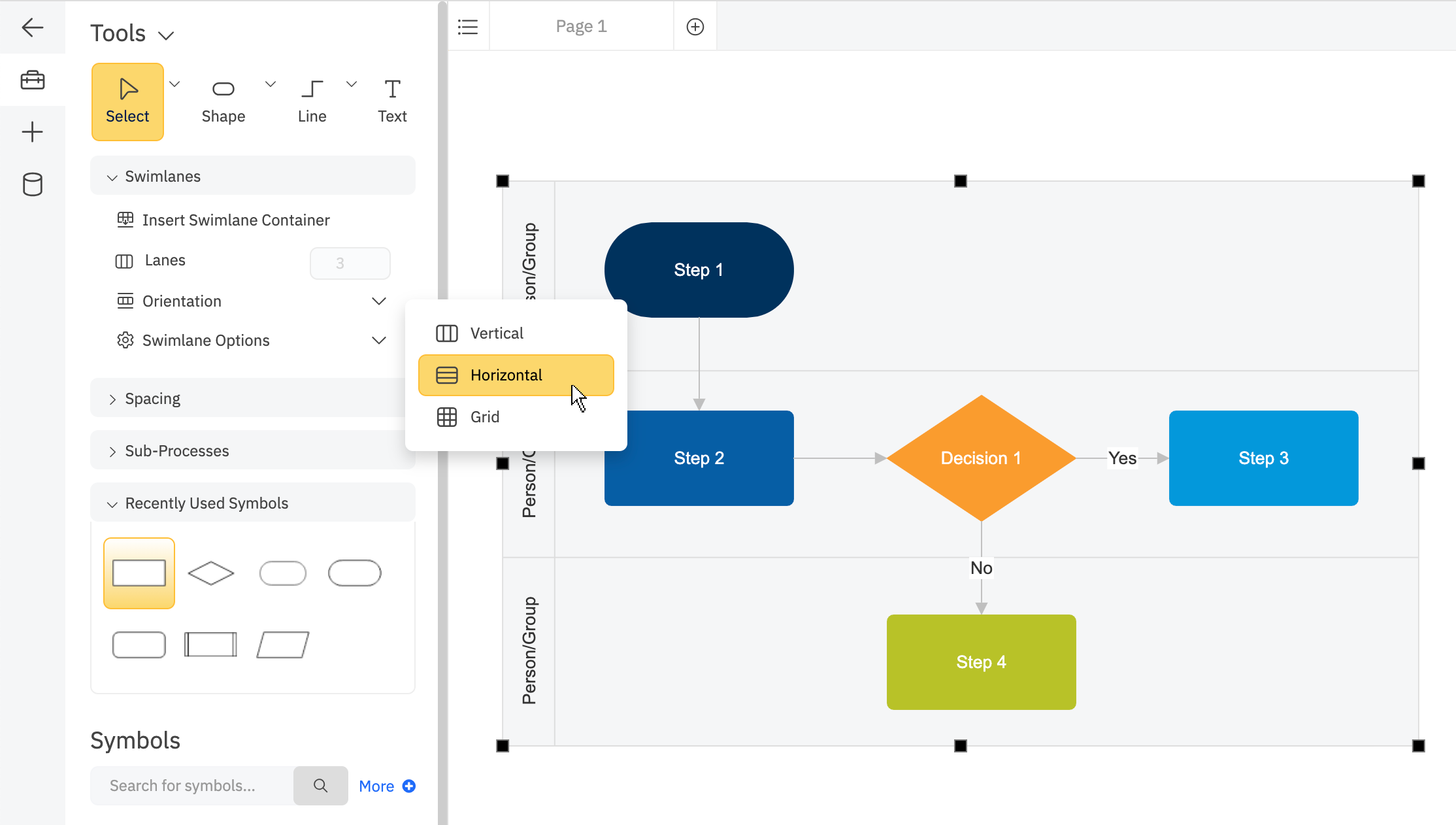 Swimlane tools